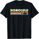 Honolulu Hawaii Vintage Shark Souvenir KIds T-Shirt - T-Shirt | Black