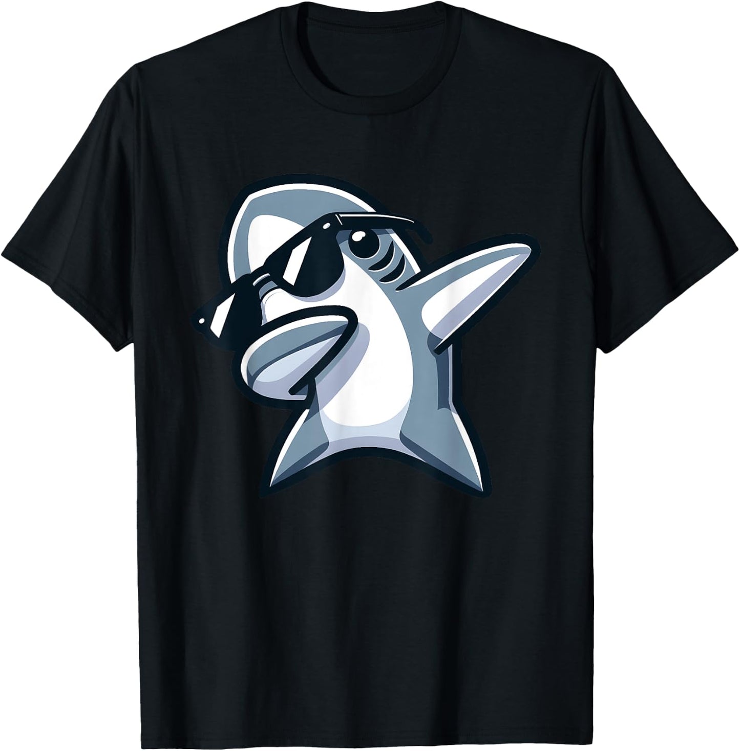 Dabbing Shark Funny Dab Dance Boys Girls Summer Vacation T-Shirt - T-Shirt | Black