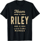 Team Riley Lifetime Member Funny Name Riley T-Shirt - T-Shirt | Black
