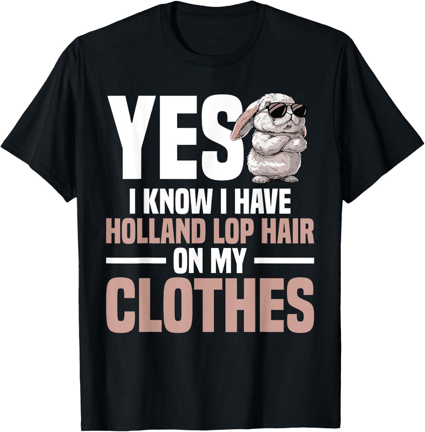 Holland Lop Bunny Owner Stuffed Animal Holland Lop Bunny T-Shirt - T-Shirt | Black