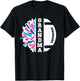 Football And Cheer Grandma Cheerleading And Football Grandma T-Shirt - T-Shirt | Black