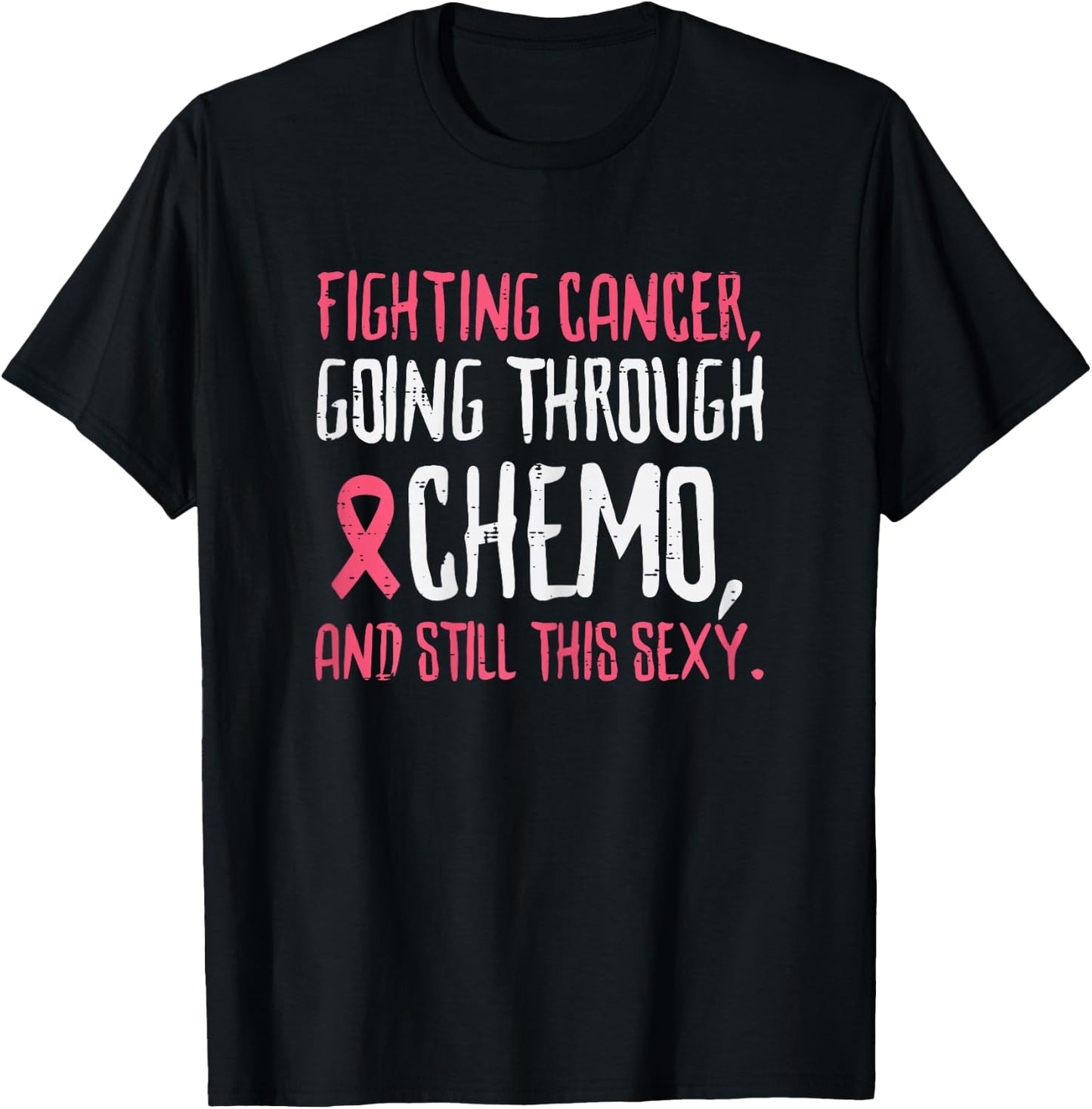Fighting Breast Cancer Chemo Funny Warrior Awareness Women T-Shirt - T-Shirt | Black