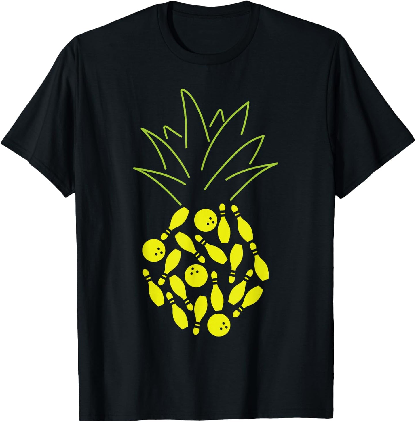 Funny Bowling Pineapple T-Shirt - T-Shirt | Black