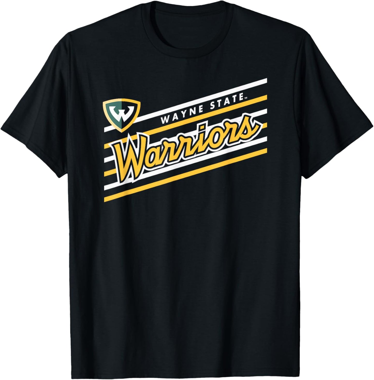 Wayne State Warriors Retro Performer Green T-Shirt - T-Shirt | Black
