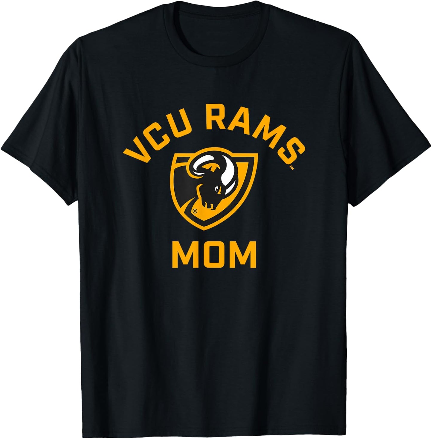 Virginia Commonwealth University VCU Rams Arched Mom T-Shirt - T-Shirt | Black