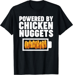 Powered by Chicken Nuggets T-Shirt - T-Shirt | Black