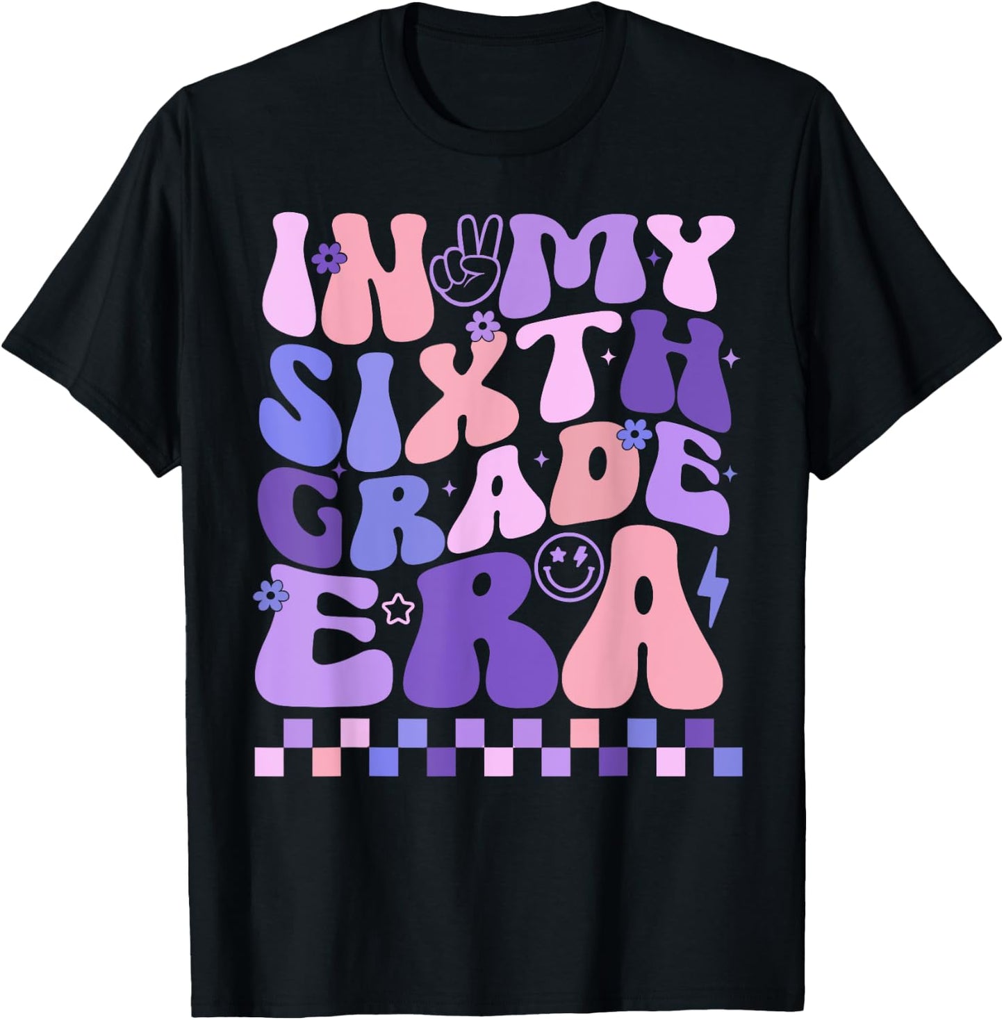 In My Sixth Grade Era 6th Grade Teacher Student Boy Girl T-Shirt - T-Shirt | Black