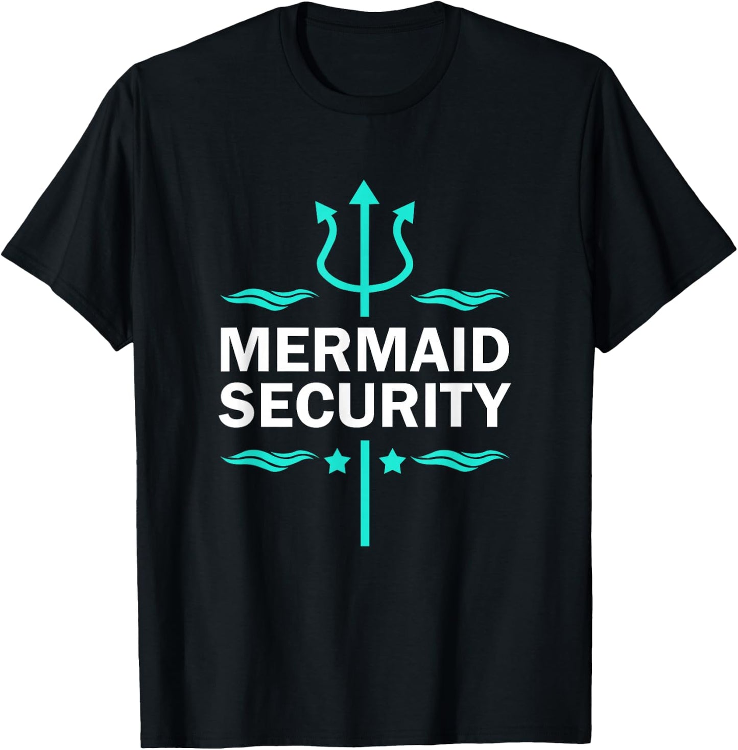 Mermaid Security Swimmer T-Shirt - T-Shirt | Black