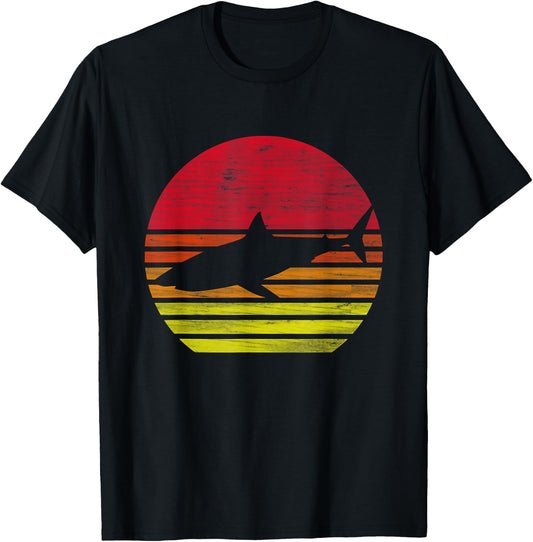 Retro Shark T-Shirt - T-Shirt | Black