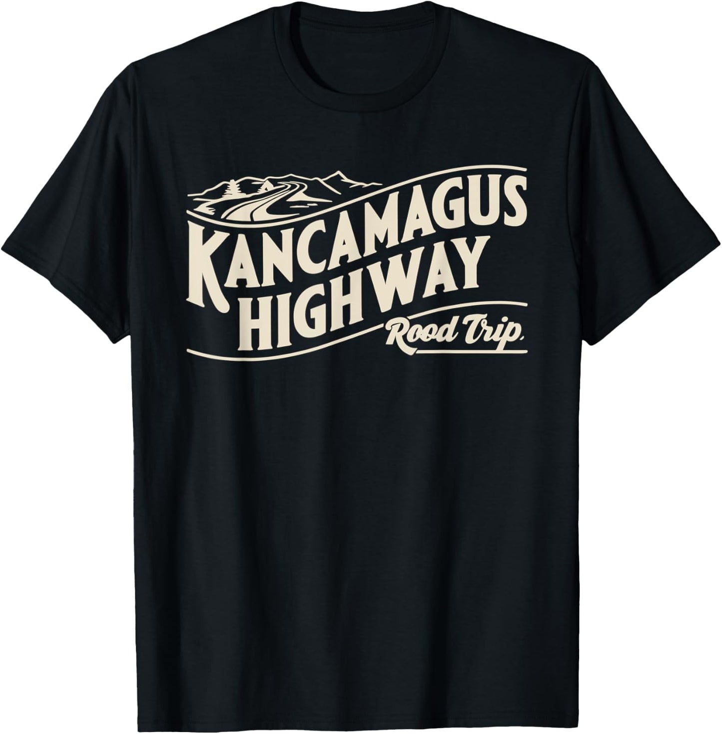 Kancamagus Highway Road Trip Souvenir T-Shirt - T-Shirt | Black