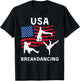 USA Breakdancing - Breakdancing USA Flag T-Shirt - T-Shirt | Black