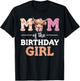 Mom Of The Birthday Girl Highland Cow Mommy Mama 1st T-Shirt - T-Shirt | Black
