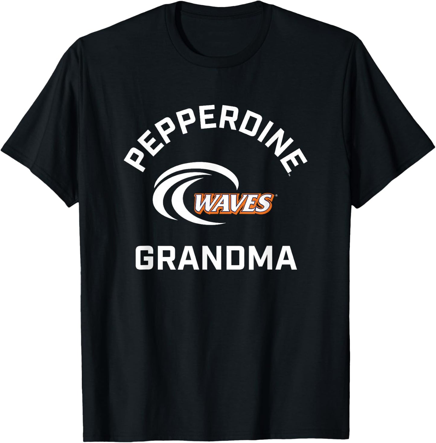 Pepperdine University Waves Arched Grandma T-Shirt - T-Shirt | Black