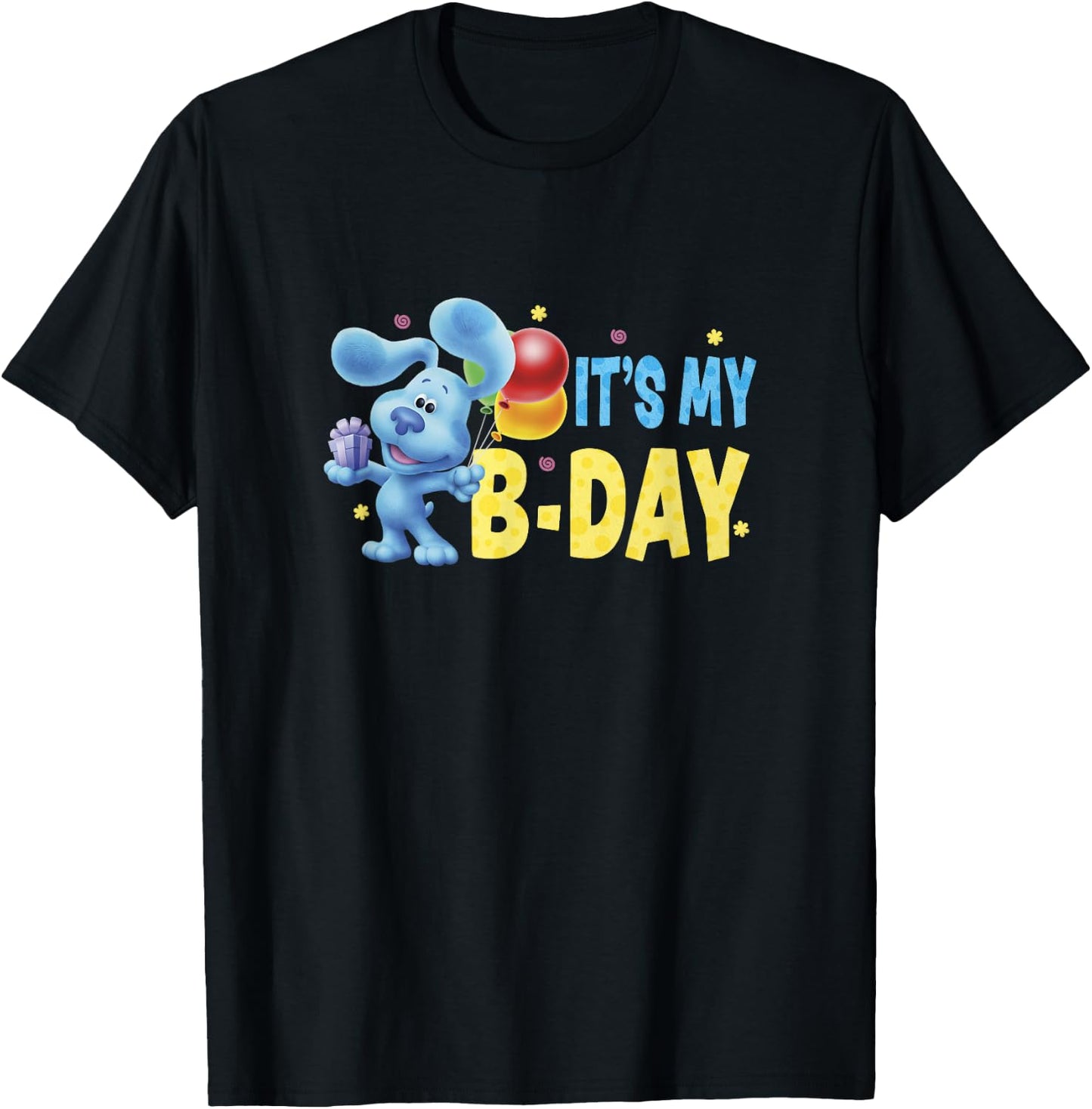 Blue's Clues & You It's My B-Day Cute Celebration Logo T-Shirt - T-Shirt | Black