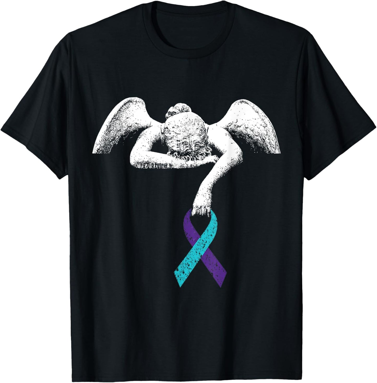 Angel and Suicide Awareness Suicide Prevention Shirt T-Shirt - T-Shirt | Black