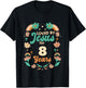 Loved By Jesus For 8 Years 8th Birthday Christian Theme T-Shirt - T-Shirt | Black