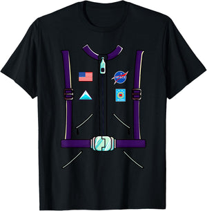 Astronaut Costume Space Suit Adult Men Women Kids Boys T-Shirt - T-Shirt | Black