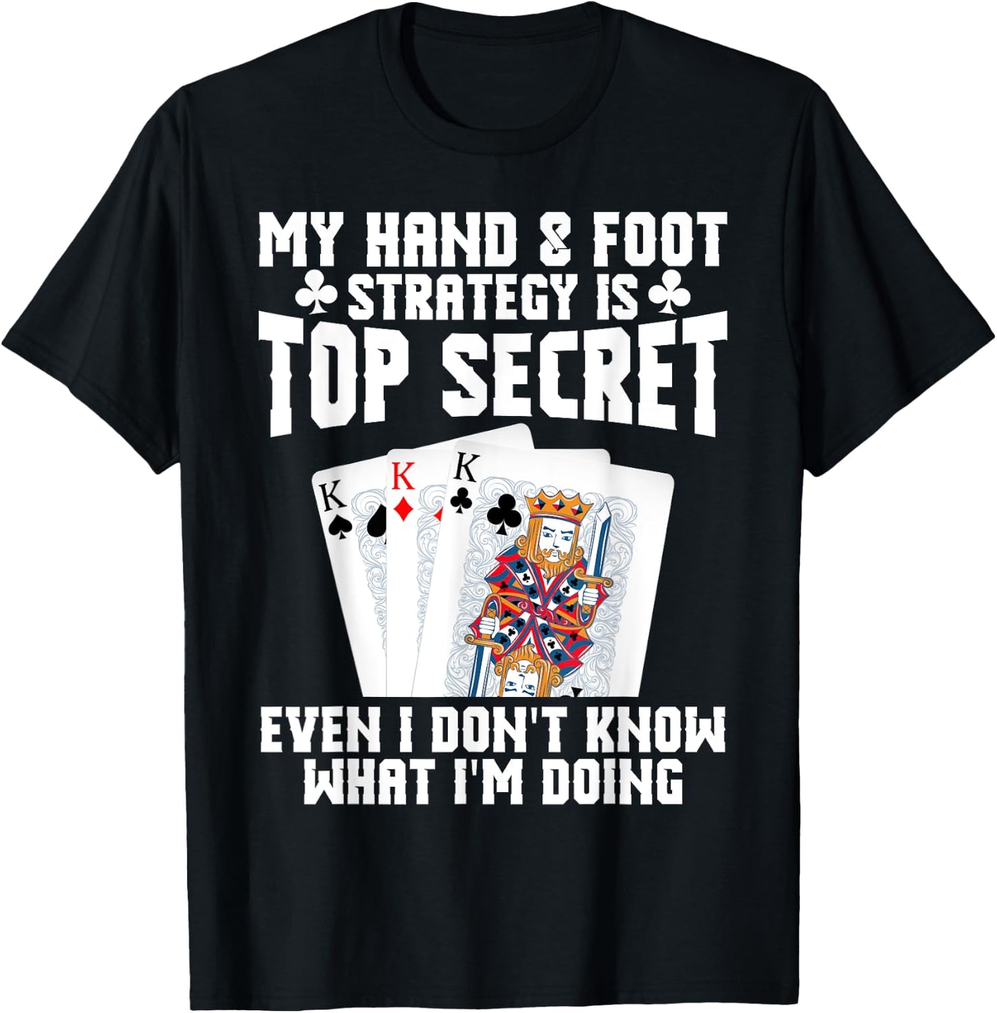 Hand&Foot Score Queen Card Game Set Player Hand and Foot T-Shirt - T-Shirt | Black