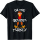 Im The Grandpa Turkey Thanksgiving Funny Grandfather Gift T-Shirt - T-Shirt | Black