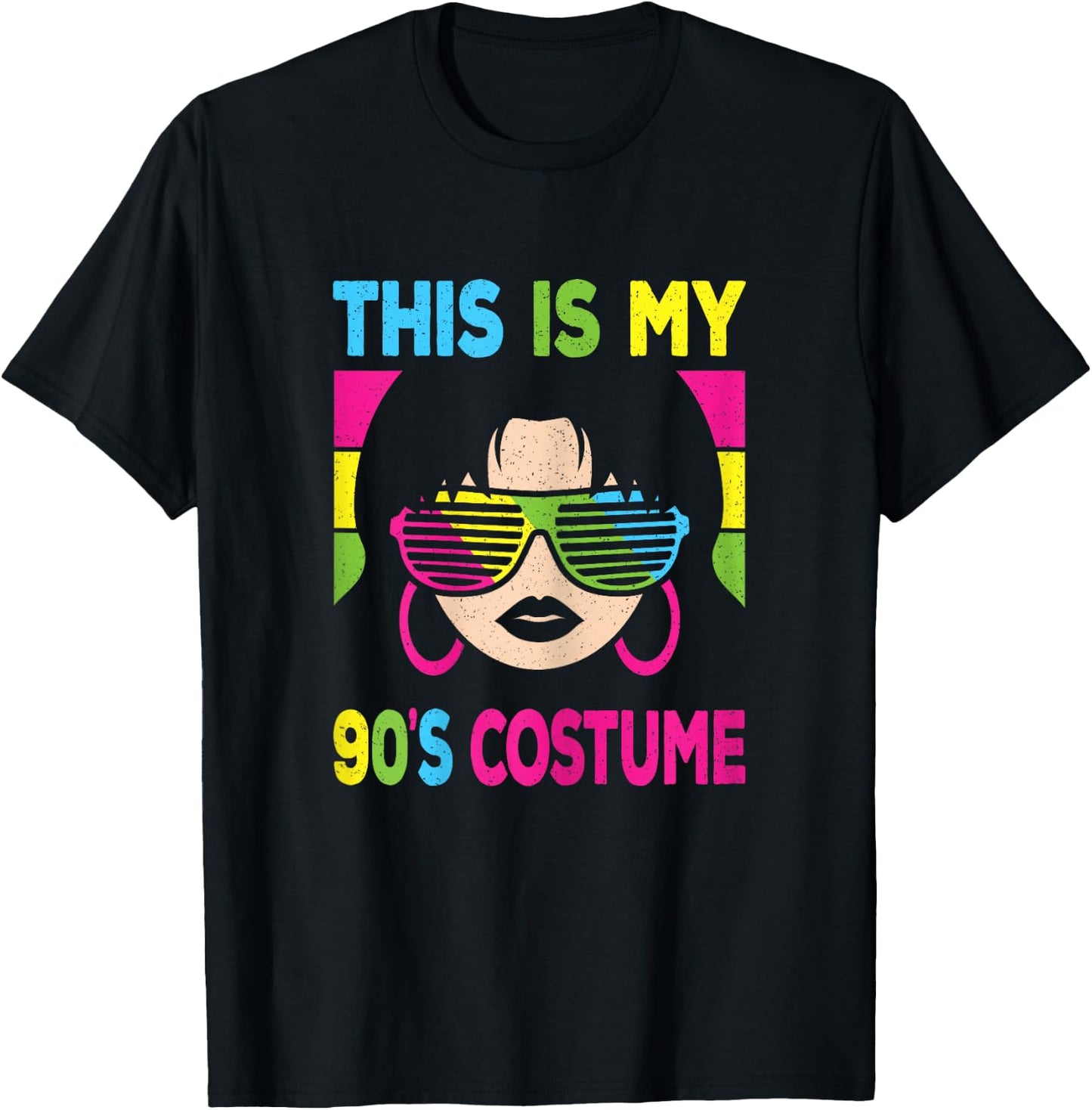 This Is My 90's Costume Women 1990s 90s Outfit Disco Party T-Shirt - T-Shirt | Black