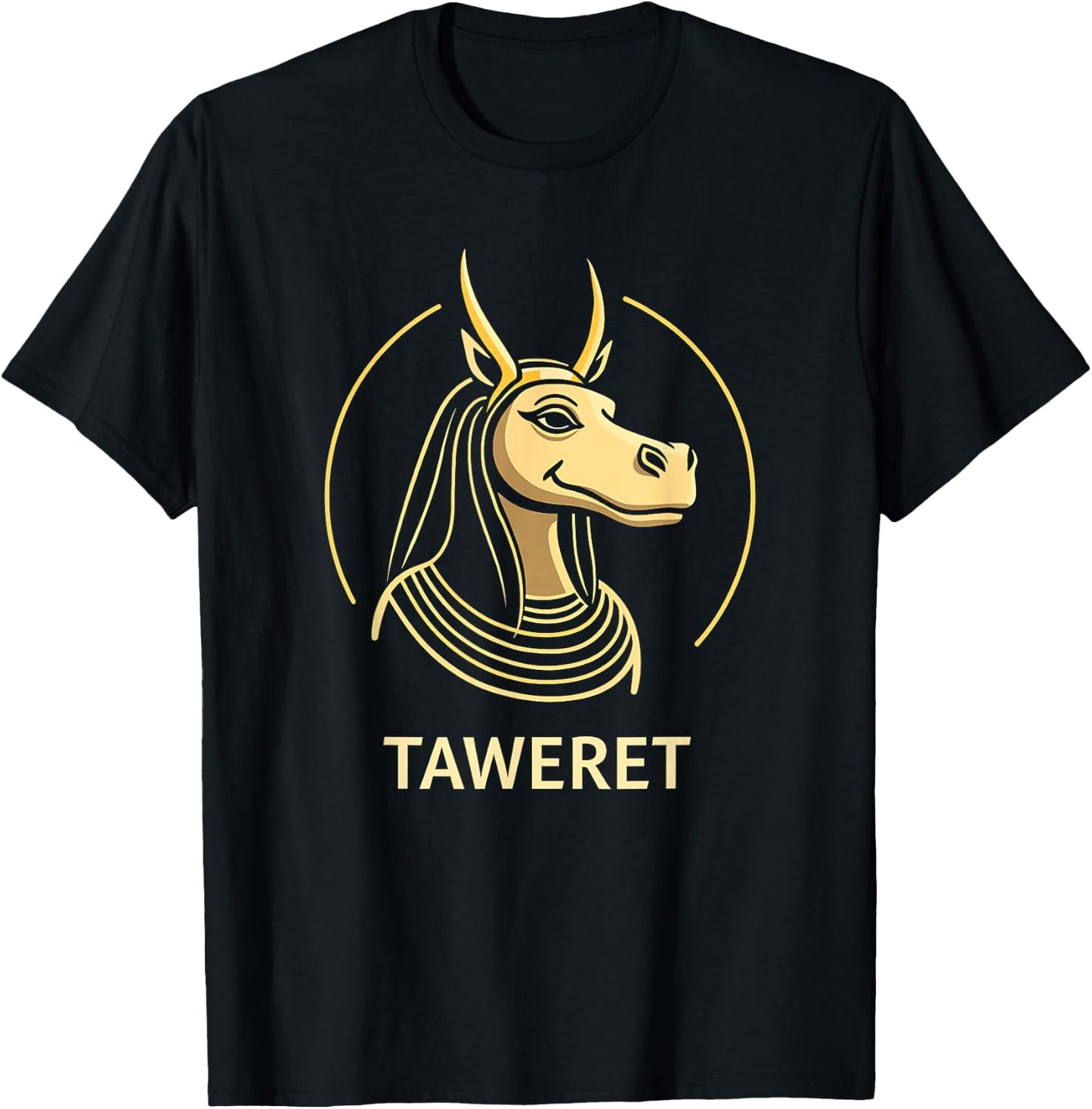 Taweret Egyptian Goddess T-Shirt - T-Shirt | Black