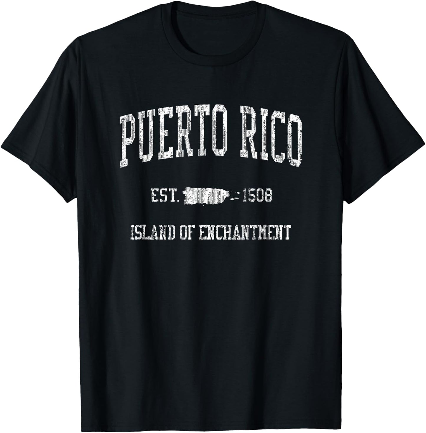 Puerto Rico Vintage Sports Design Puerto Rican T-Shirt - T-Shirt | Black