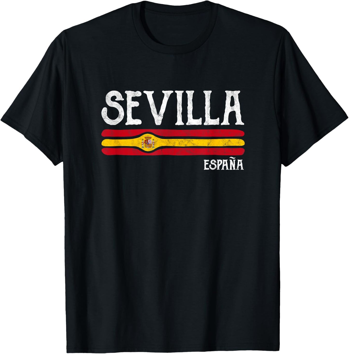 Vintage Sevilla Spain Souvenir Seville Espana Gift T-Shirt - T-Shirt | Black