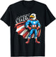 Owen USA Patriotic Superhero for Boys Name Owen T-Shirt - T-Shirt | Black