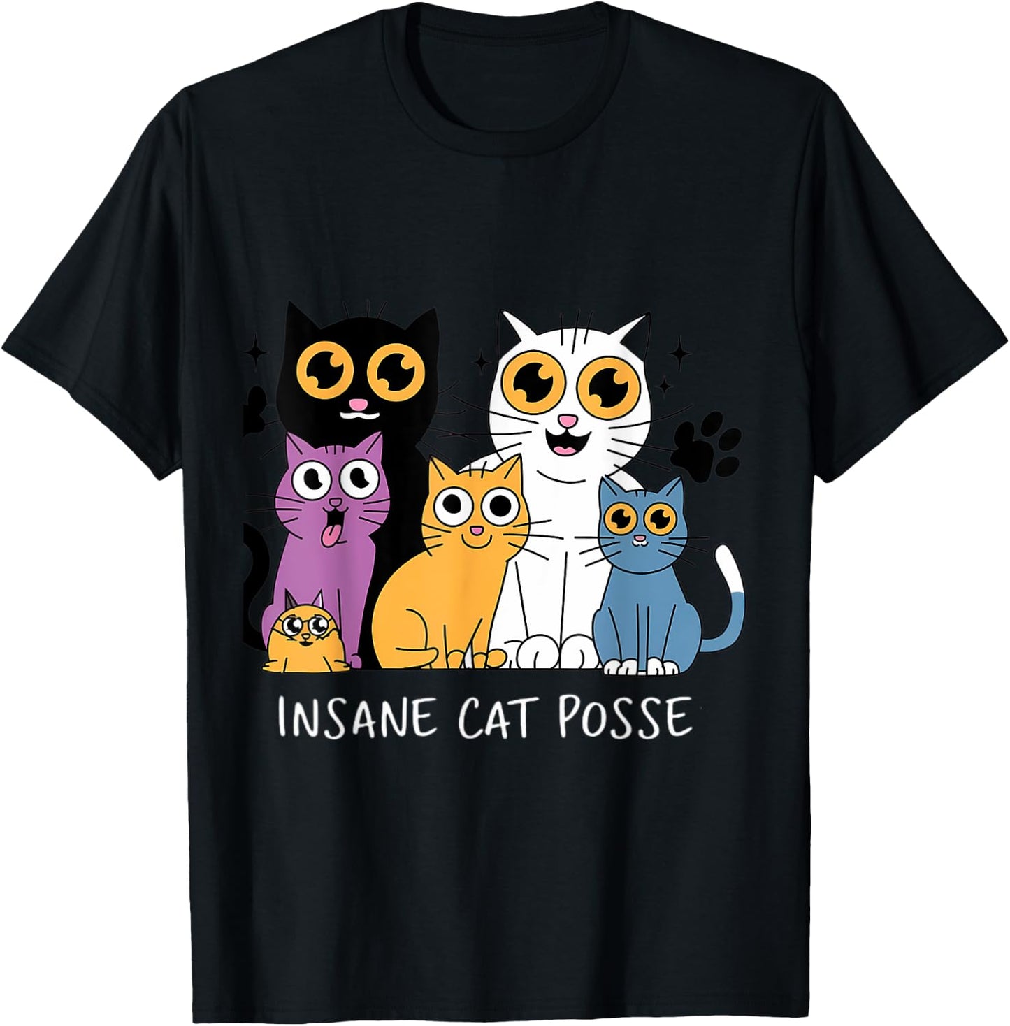Funny Cat Insane Cat Posse Women T-Shirt - T-Shirt | Black