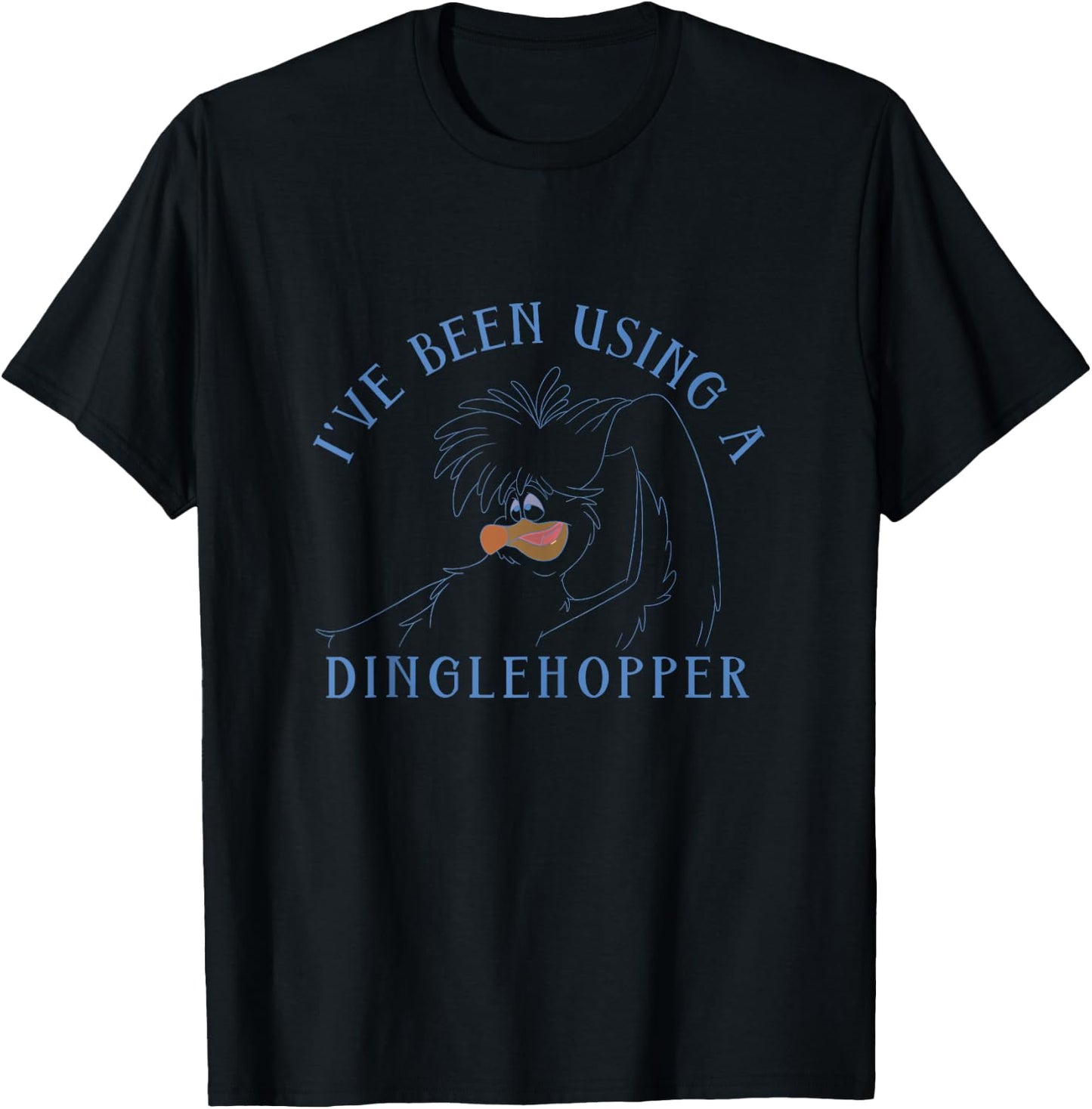 Disney The Little Mermaid Scuttle Using A Dinglehopper T-Shirt - T-Shirt | Black