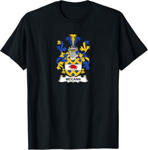 McCann Coat of Arms - Family Crest T-Shirt - T-Shirt | Black