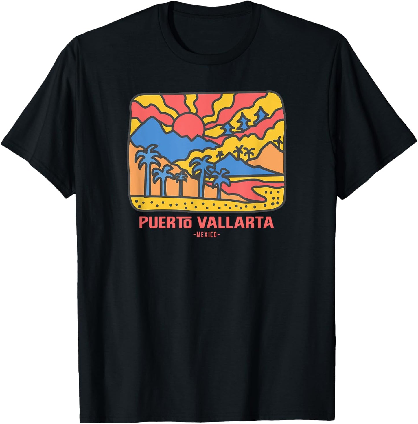 Puerto Vallarta Mexico T-Shirt - T-Shirt | Black