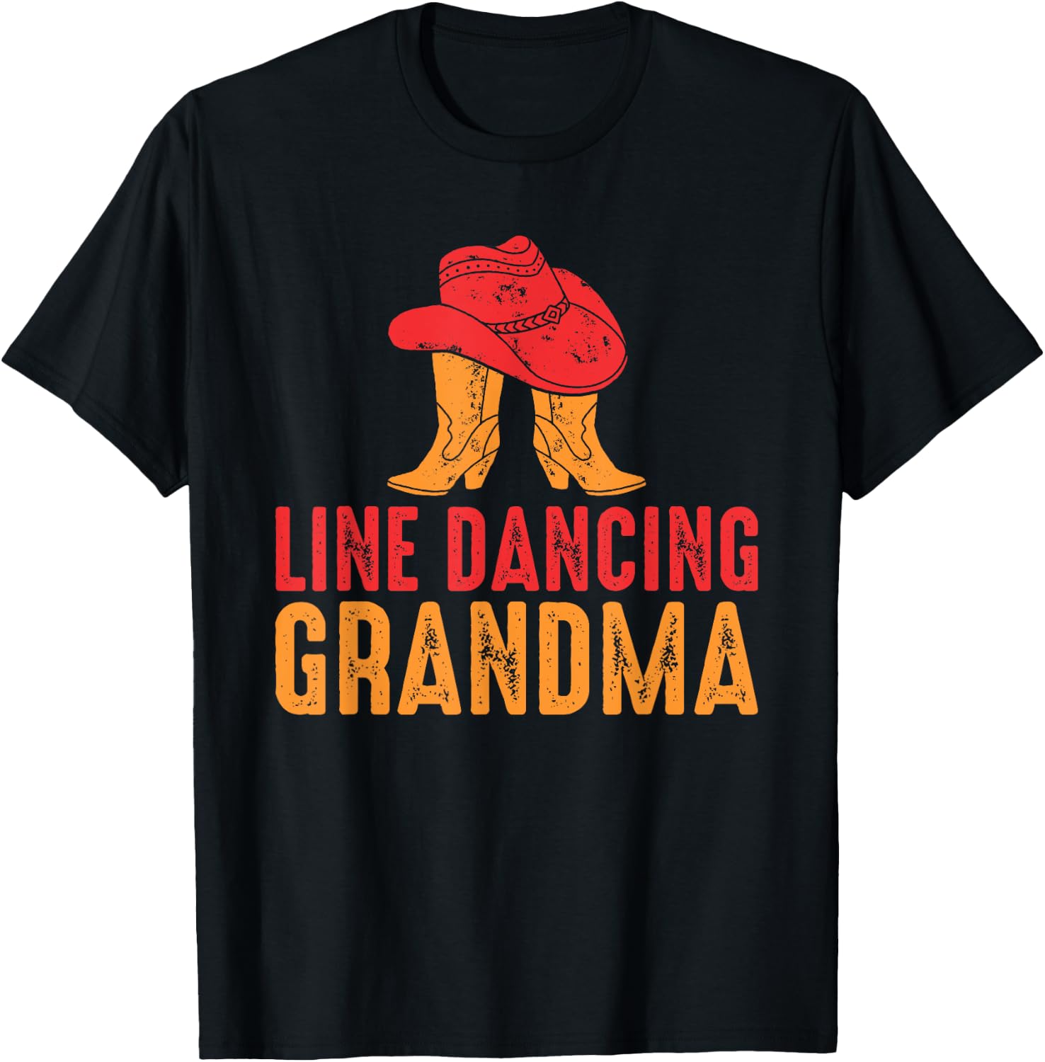 Line Dancing Grandma T-Shirt - T-Shirt | Black