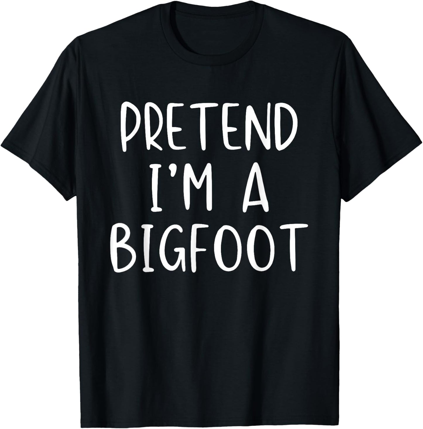 Pretend I'm A Bigfoot Costume Halloween Simple Kids Big-Foot T-Shirt - T-Shirt | Black