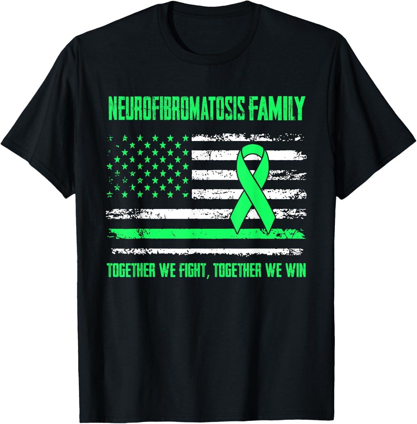 Neurofibromatosis Awareness Family Together We Fight Togethe T-Shirt - T-Shirt | Black