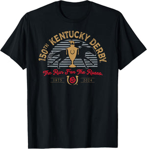 Officially Licensed Kentucky Derby 150th 2024 Run T-Shirt - T-Shirt | Black