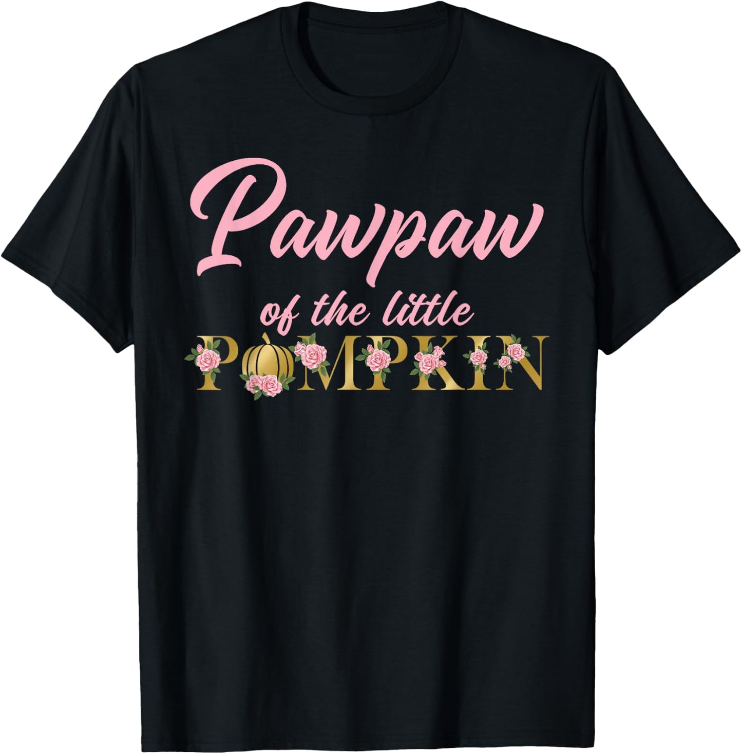 Pawpaw of Little Pumpkin First Birthday Autumn Pumpkin T-Shirt - T-Shirt | Black