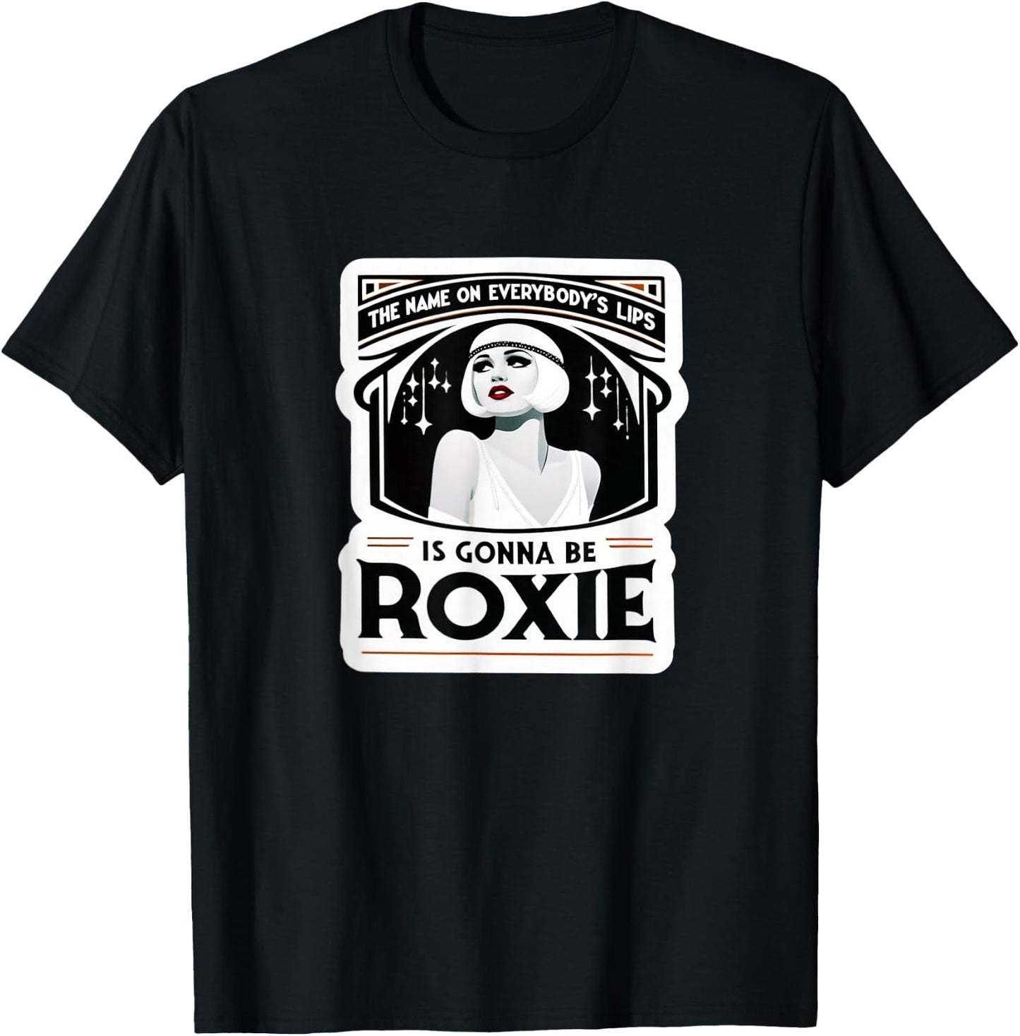 Chicago The Name On Lips Jazz 1920 Musical Theatre Musicals T-Shirt - T-Shirt | Black