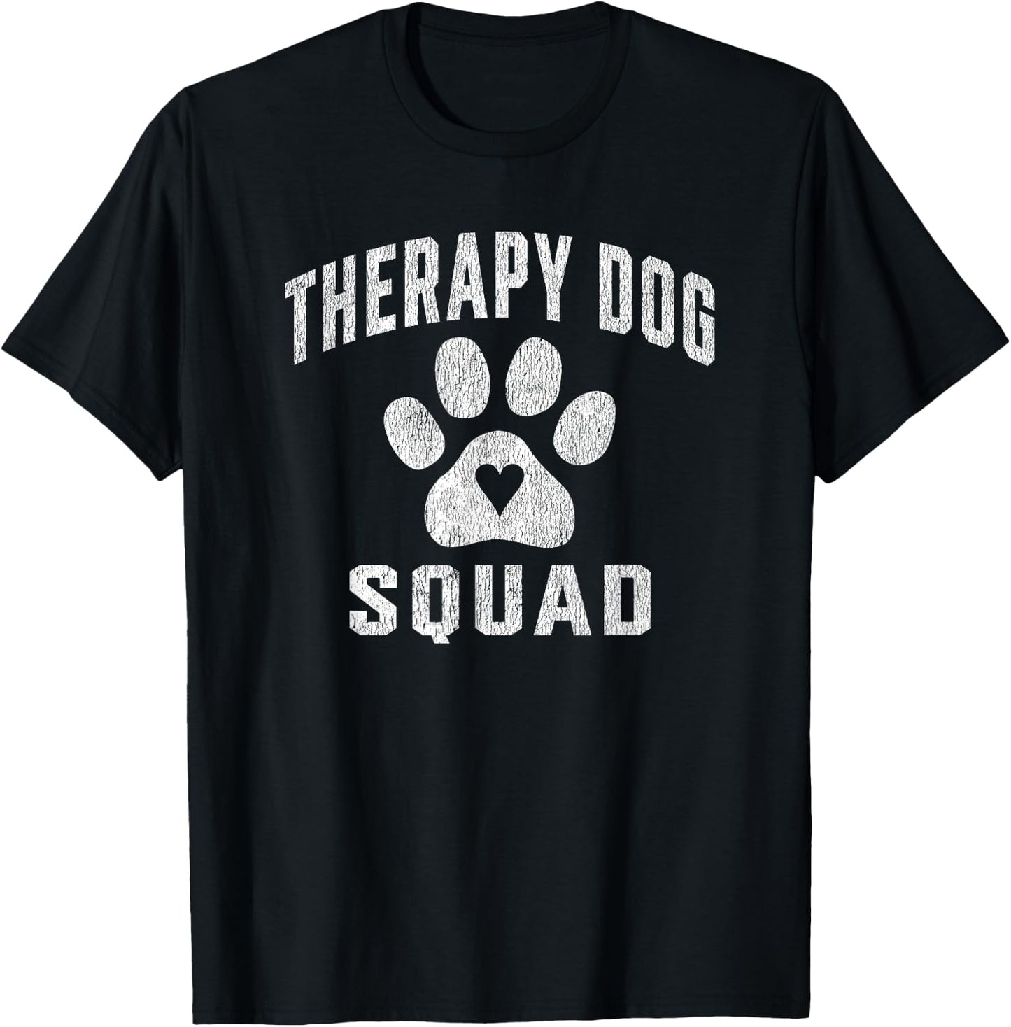 Therapy Dog Team Handler Animal Assisted Therapy Dog Squad T-Shirt - T-Shirt | Black