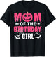 Mom Of The Birthday Girl Halloween Costume Spooky Party Fun T-Shirt - T-Shirt | Black