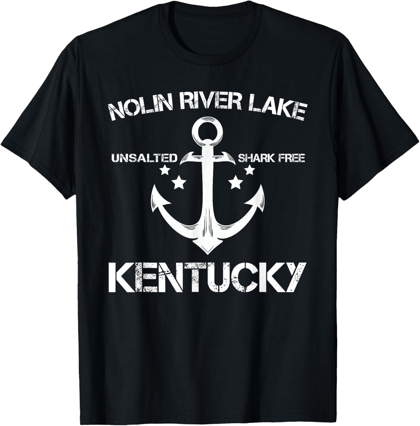 NOLIN RIVER LAKE KENTUCKY Funny Fishing Camping Summer Gift Men Women Kids T-Shirt - T-Shirt | Black