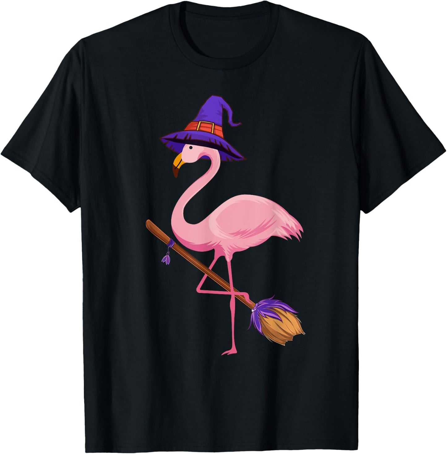 Halloween Flamingo Funny Flamingo Lover Witch Has Halloween T-Shirt - T-Shirt | Black