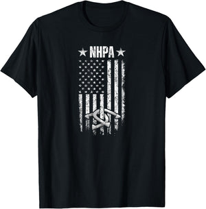 National Horseshoe Pitchers Association NHPA Distressed Flag T-Shirt - T-Shirt | Black