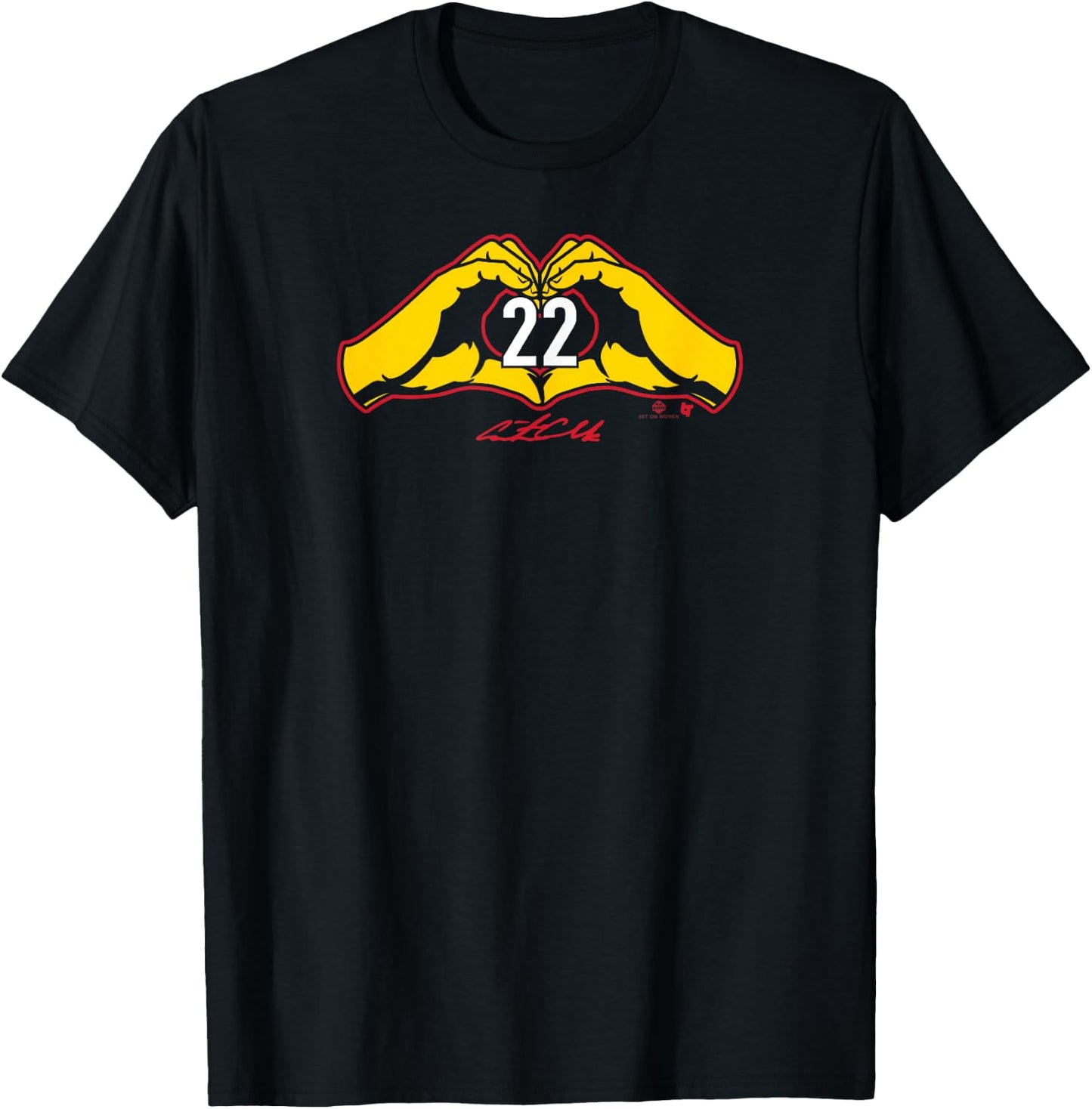 Caitlin Clark: Heart 22 - Indiana Basketball T-Shirt - T-Shirt | Black