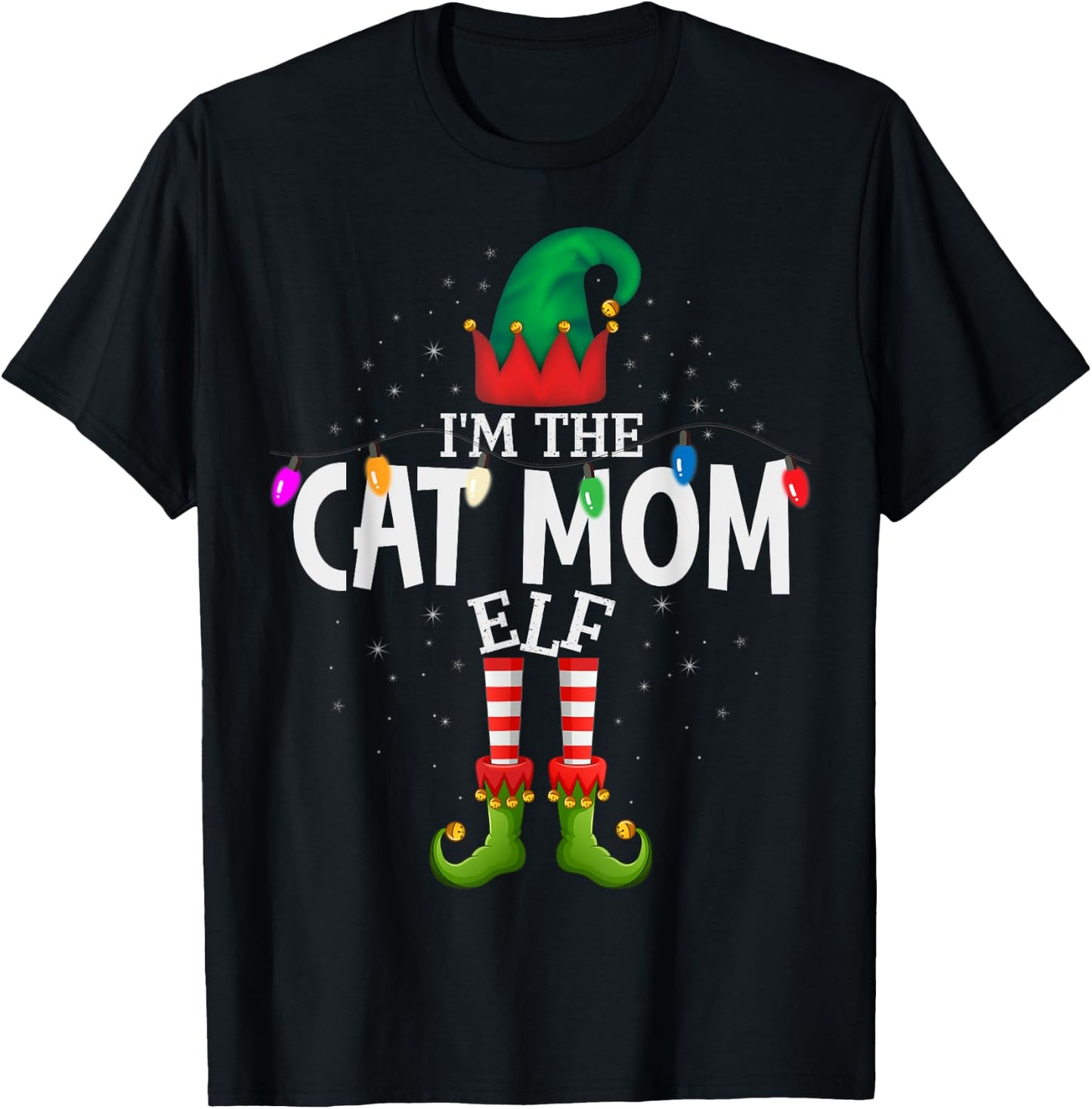 I'm The Cat Mom Matching Christmas Family T-Shirt - T-Shirt | Black