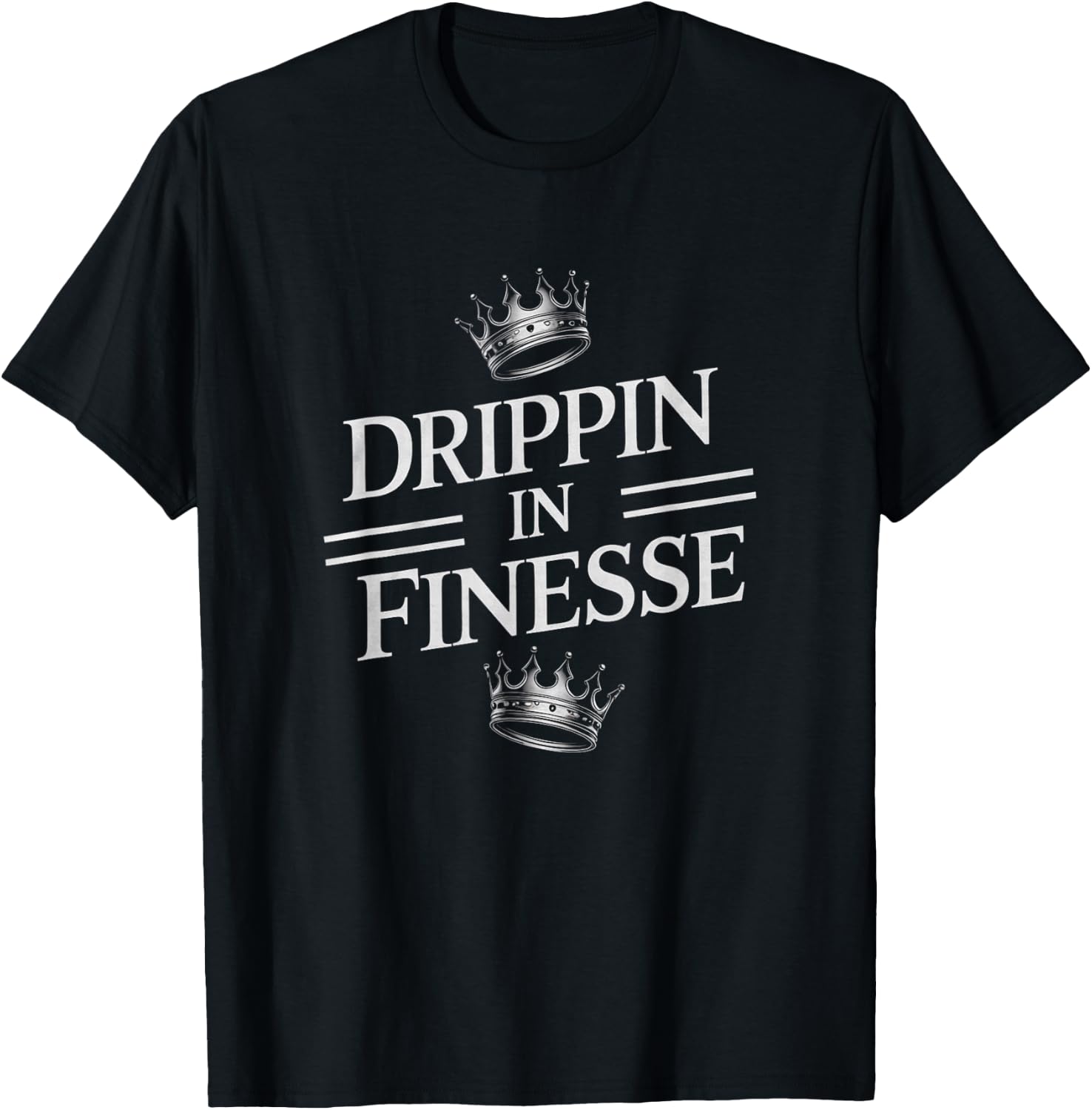 Drippin in Finesse Crown Graphic T-Shirt - T-Shirt | Black