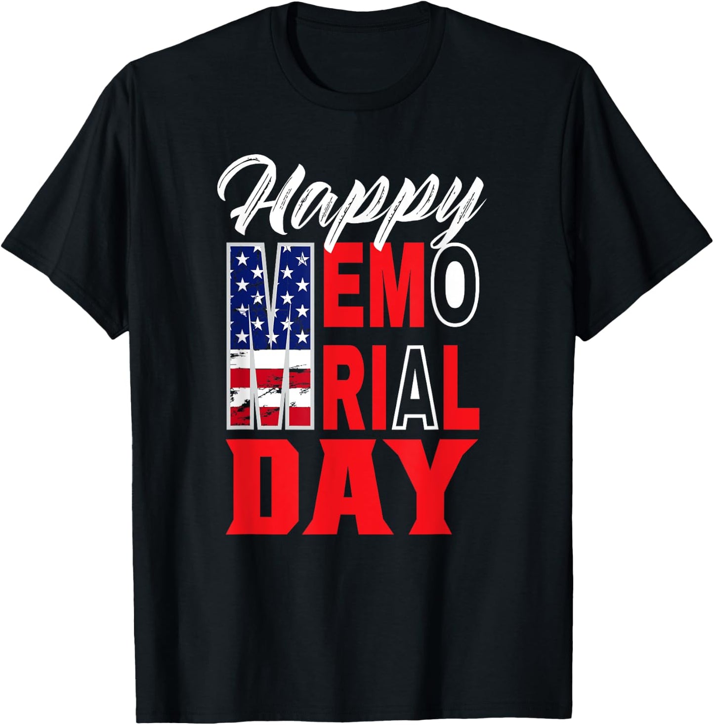 Happy Memorial Day Veteran Military Combat Remembrance T-Shirt - T-Shirt | Black