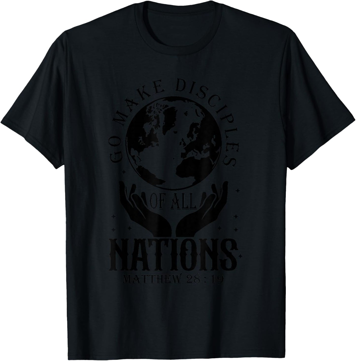 Retro Go make disciples of all nations matthew 28 19 T-Shirt - T-Shirt | Black