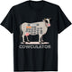 Algebra Maths Calculator Funny Problem Solver Cow T-Shirt - T-Shirt | Black
