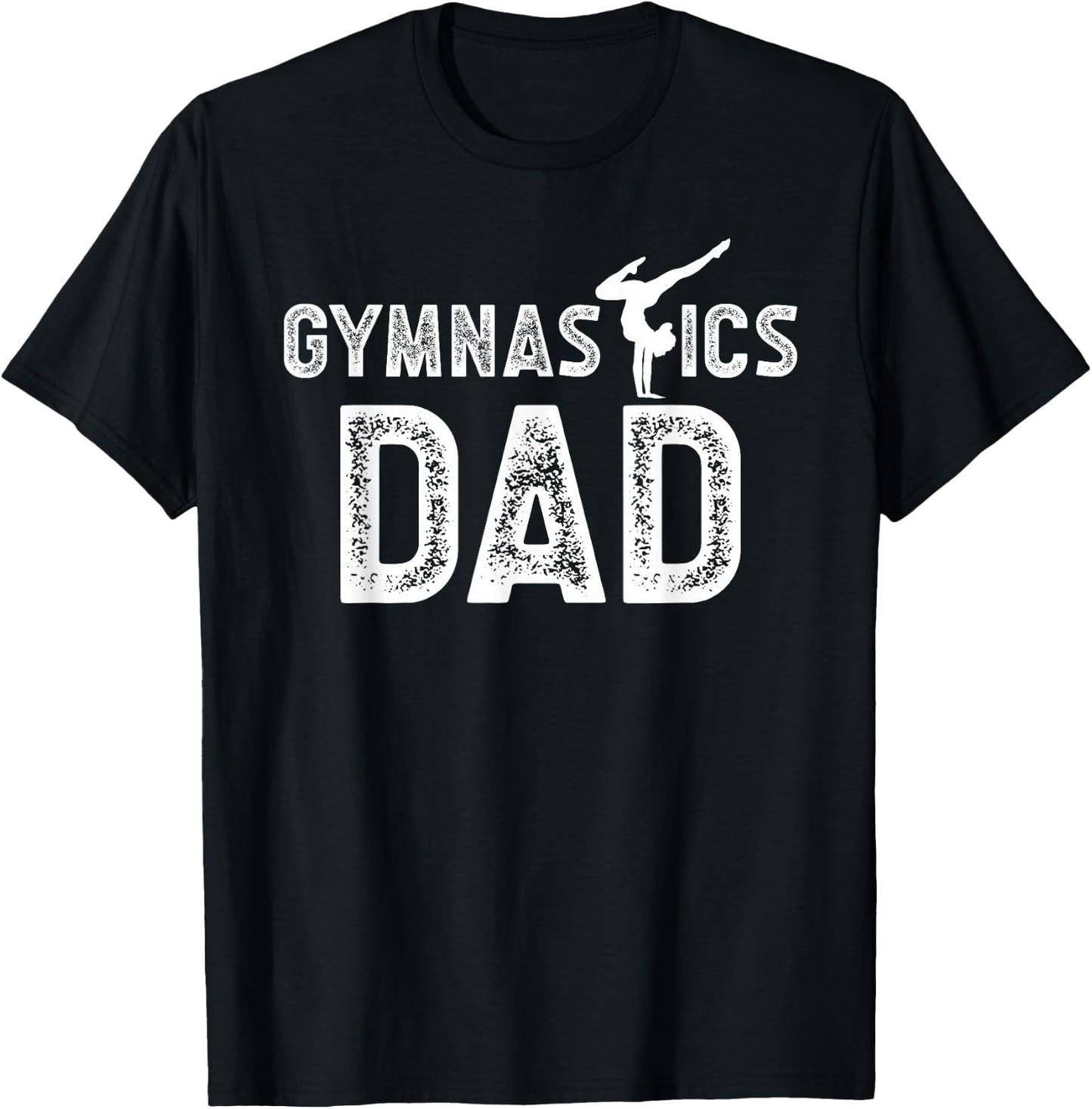 Gymnastics Dad Of A Gymnast Dad Proud Gymnastics Father T-Shirt - T-Shirt | Black
